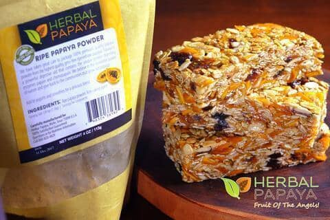 Papaya Citrus Nutritional Snack Bar Recipe | Herbal Goodness