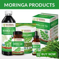 A box of Herbal Goodness Moringa Leaf Tea