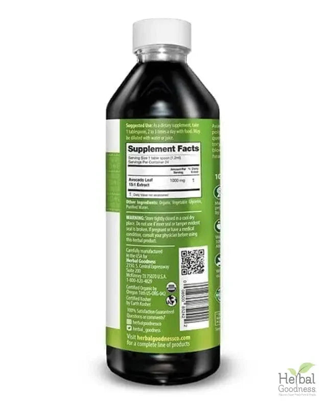 Avocado Leaf Extract - Liquid - Blood Sugar Support - Herbal Goodness Liquid Extract Herbal Goodness 