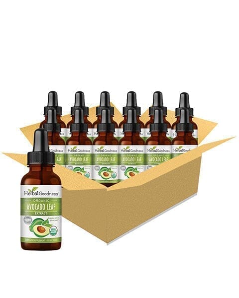 Avocado Leaf Extract - Organic - Liquid - Bone health & Immune support - Herbal Goodness Liquid Extract Herbal Goodness 1 oz - Case (12) 