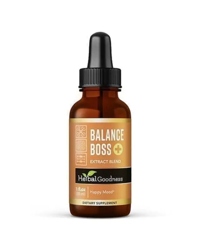 Balance Boss Plus - Liquid - Happy Mood Support - Relaxation - Herbal Goodness Liquid Extract Herbal Goodness 1 oz 