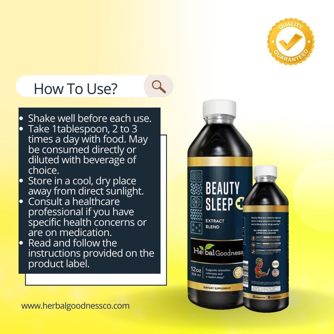 Beauty Sleep - Liquid Extract - Collagen Support, Supple Skin - Herbal Goodness Liquid Extract Herbal Goodness 