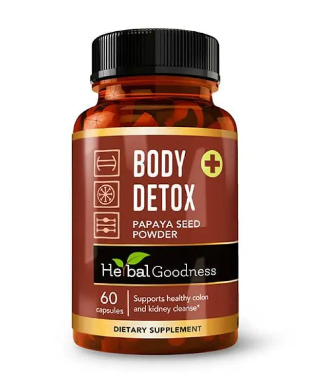 Body Detox Capsules 60ct /600mg - Supports Healthy cleanse, Gut Liver & Intestine Cleanse - Herbal Goodness - Herbal Goodness