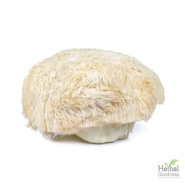 Fluffy cream-colored fur hat for cozy use while enjoying Mushroom Coffee and powders