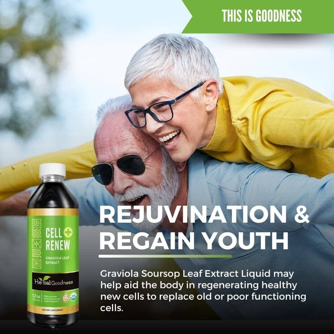 Cell Renew and Rejuvenation Plus - Organic - Liquid 12oz - Healthy Cell Support & Immune System Function - Herbal Goodness Liquid Extract Herbal Goodness 