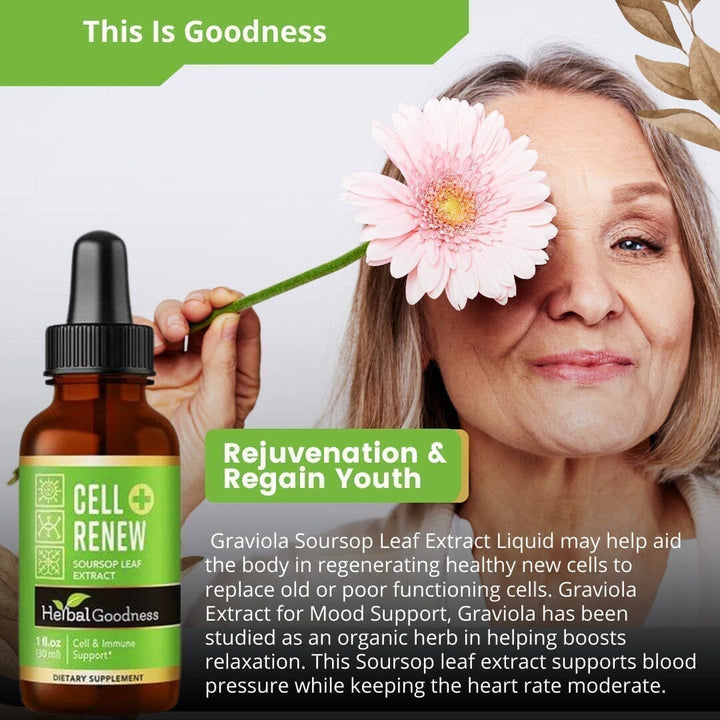 Cell Renew and Rejuvenation Plus - Organic - Liquid 12oz - Healthy Cell Support & Immune System Function - Herbal Goodness Liquid Extract Herbal Goodness 