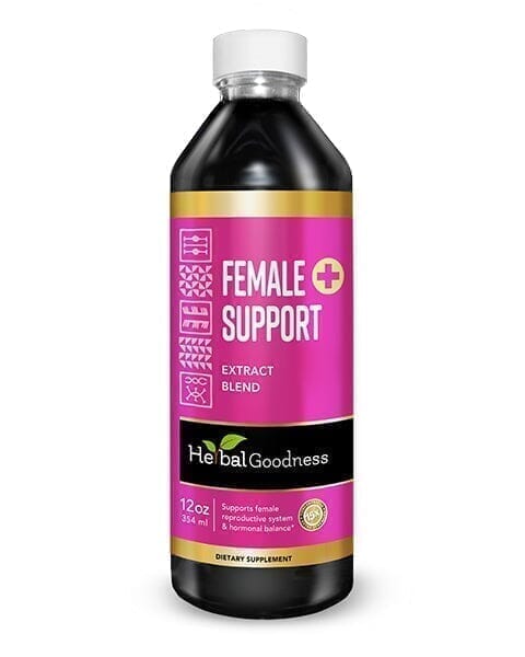 Female Support - Liquid Tincture - PMS & Hormonal Support, Female Health - Herbal Goodness Liquid Extract Herbal Goodness 12 oz 