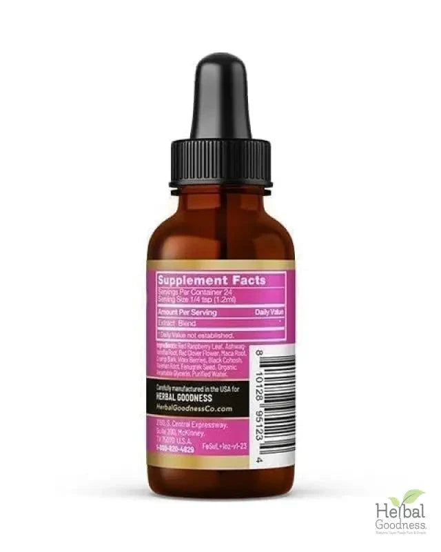 Female Support - Liquid Tincture - PMS & Hormonal Support, Female Health - Herbal Goodness Liquid Extract Herbal Goodness 