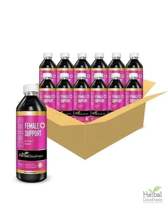 Female Support - Liquid Tincture - PMS & Hormonal Support, Female Health - Herbal Goodness Liquid Extract Herbal Goodness 12 oz Case (12) 