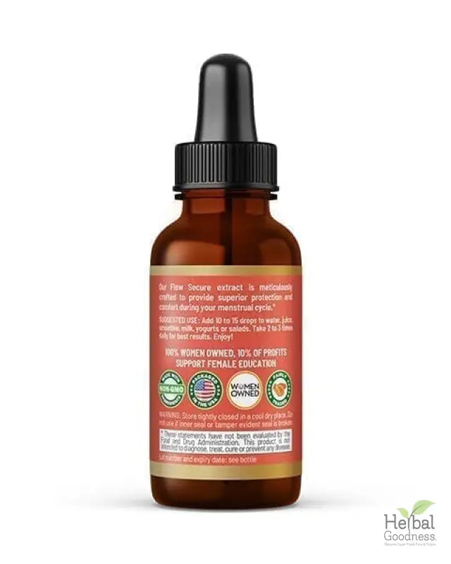 Flow Secure Plus - Liquid Tincture - Female Health Support - Herbal Goodness Liquid Extract Herbal Goodness 