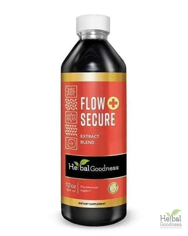 Flow Secure Plus - Liquid Tincture - Female Health Support - Herbal Goodness Liquid Extract Herbal Goodness 12 oz 