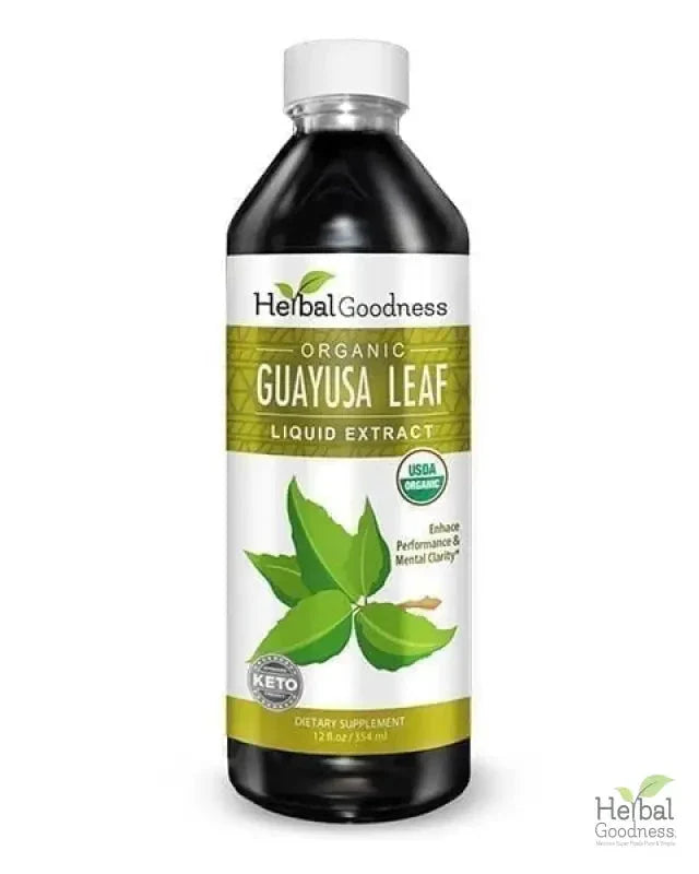 Guayusa Leaf Extract - Organic - Liquid - Energy, Focus & Alertness - Herbal Goodness Liquid Extract Herbal Goodness 12oz 