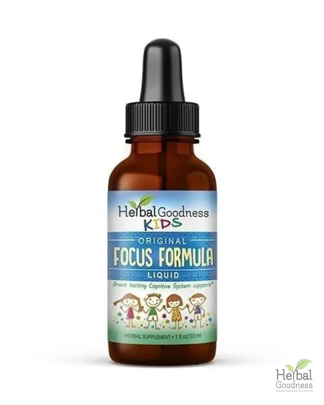 Kids Collection - Focus, Calm, Sleep, Tummy and Immune Support - Liquid Extract- 1oz - Herbal Goodness Liquid Extract Herbal Goodness Kids Focus Formula-1oz 