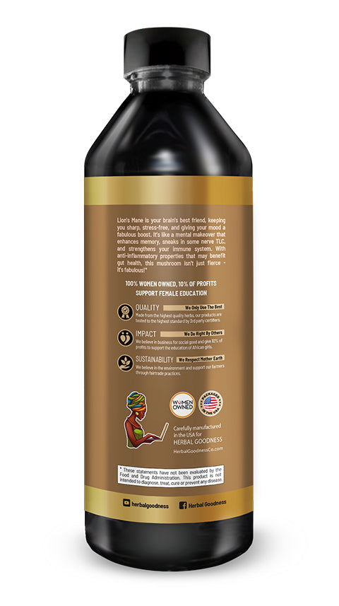 Lion's Mane Mushroom Liquid Extract - Boosts Immunity - Aids Digestion - Herbal Goodness