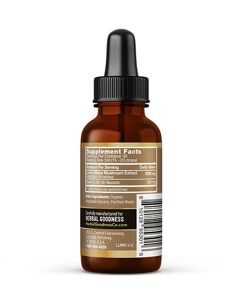 Lion's Mane Mushroom Liquid Extract - Boosts Immunity - Aids Digestion - Herbal Goodness