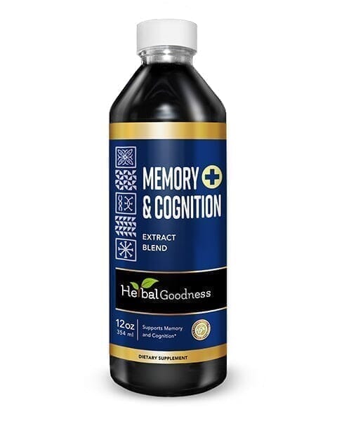 Memory and Cognition Liquid Extract - Clarity Support, Performance Support, Mental Boost - Herbal Goodness Liquid Extract Herbal Goodness 12 oz 