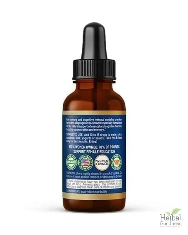 Memory and Cognition Liquid Extract - Clarity Support, Performance Support, Mental Boost - Herbal Goodness Liquid Extract Herbal Goodness 