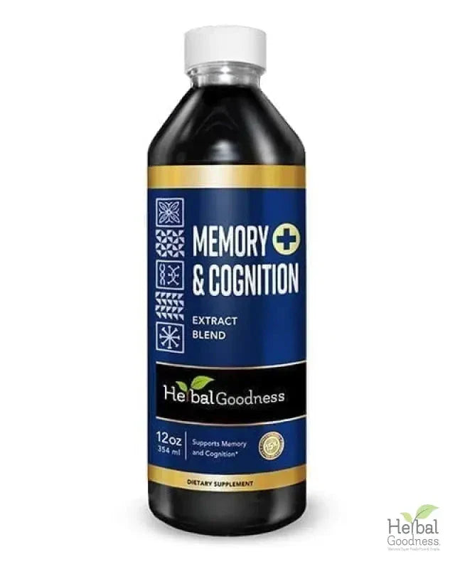 Memory and Cognition Liquid Extract - Clarity Support, Performance Support, Mental Boost - Herbal Goodness Liquid Extract Herbal Goodness 12 oz 