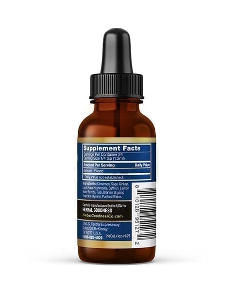 Memory and Cognition Liquid Extract - Clarity Support, Performance Support, Mental Boost - Herbal Goodness Liquid Extract Herbal Goodness 