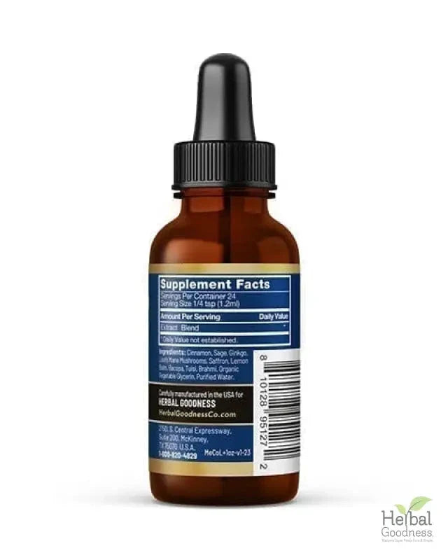 Memory and Cognition Liquid Extract - Clarity Support, Performance Support, Mental Boost - Herbal Goodness Liquid Extract Herbal Goodness 