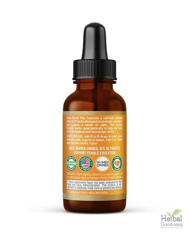 Mood Boost Extract Blend Liquid - Natural, Non-GMO - Relaxation, Calm, Mood Support - Herbal Goodness Liquid Extract Herbal Goodness 