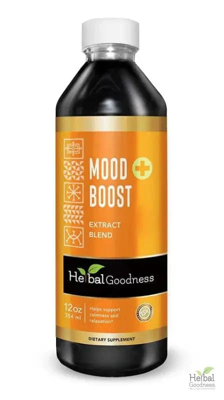 Mood Boost Extract Blend Liquid - Natural, Non-GMO - Relaxation, Calm, Mood Support - Herbal Goodness Liquid Extract Herbal Goodness 12 oz 