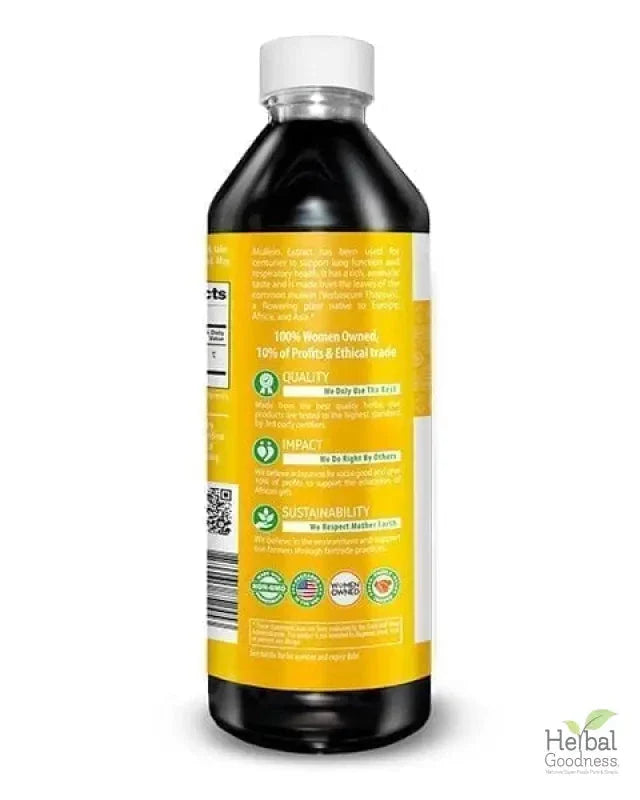 Mullein Leaf Extract Liquid - Organic 15X Strength - Lung & Respiratory Support - Herbal Goodness Liquid Extract Herbal Goodness 