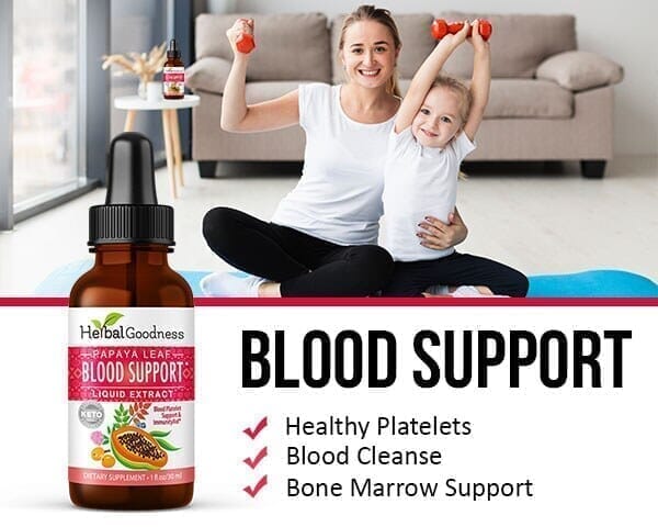 Papaya Leaf Extract Blood Support - Liquid Tincture - Healthy Blood Platelets - Herbal Goodness Liquid Extract Herbal Goodness 