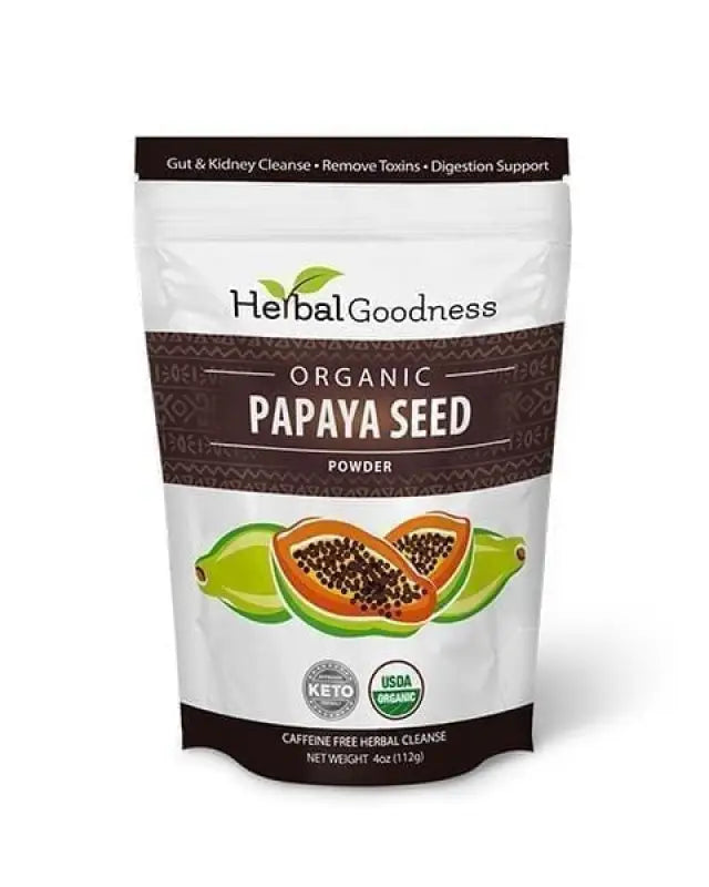 Papaya Seed Powder - Organic 4oz - Detox, Kidney & Digestion - Herbal Goodness Powder Herbal Goodness Unit 