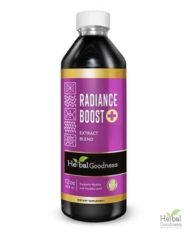 Radiance Boost Extract Blend - Liquid Tincture Natural - Glow, Radiant Skin, Supple Skin - Herbal Goodness Liquid Extract Herbal Goodness 12 oz 