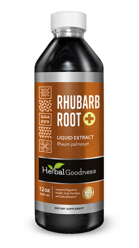 Rhubarb Root Liquid Extract - Promotes Digestion - Supports Liver Function - Herbal Goodness