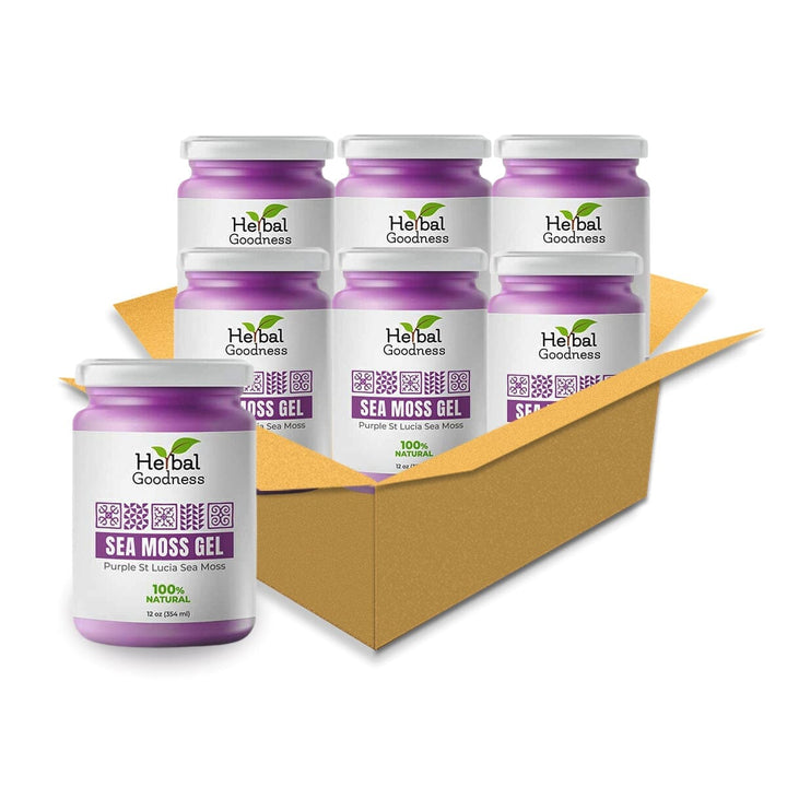 Sea Moss Gel 12 oz Superfood - Thyroid, Joint, Gut, Metabolism & Immune Support - Herbal Goodness Gels Herbal Goodness Case (6) OFF (IN-STORE PICKUP ONLY) Purple 