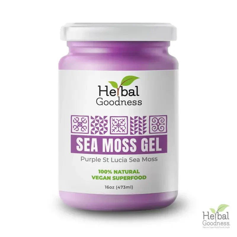 Sea Moss Gel 16 oz Superfood - Thyroid, Joint, Gut, Metabolism & Immune Support - Herbal Goodness Gels Herbal Goodness Unit (In Store) Purple 