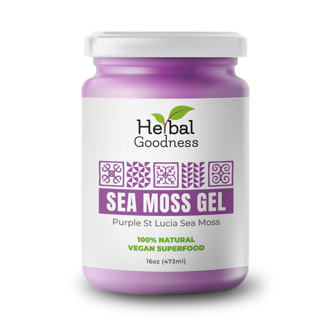 Sea Moss Gel 16 oz Superfood - Thyroid, Joint, Gut, Metabolism & Immune Support - Herbal Goodness Gels Herbal Goodness 16oz (IN-STORE PICKUP ONLY) Purple 