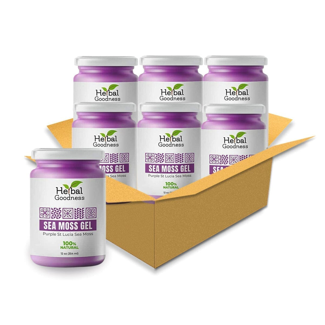 Sea Moss Gel 16 oz Superfood - Thyroid, Joint, Gut, Metabolism & Immune Support - Herbal Goodness Gels Herbal Goodness Case (6) OFF (IN-STORE PICKUP ONLY) Purple 