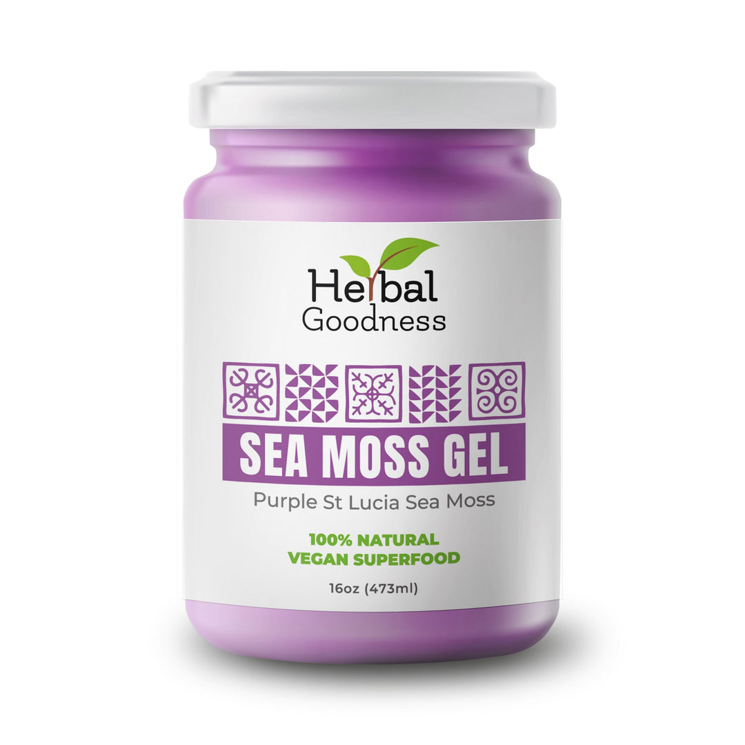 Sea Moss Gel 16 oz Superfood - Thyroid, Joint, Gut, Metabolism & Immune Support - Herbal Goodness Gels Herbal Goodness Unit (In Store) Purple 