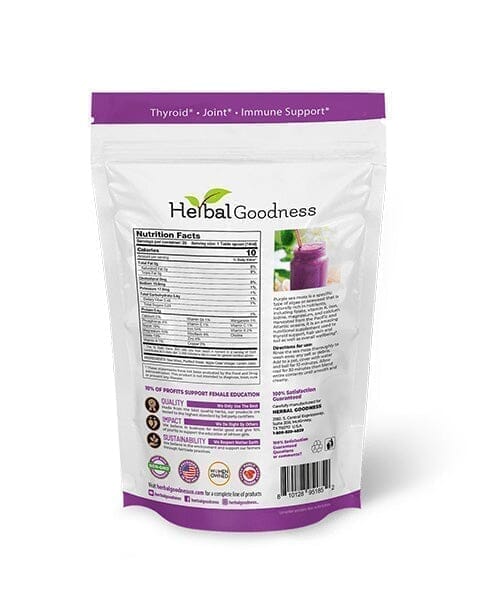 Raw Sea Moss - Bulk Herbs Gold & Purple St Lucia - Thyroid, Joint & Immune Support - Herbal Goodness Bulk Herb Herbal Goodness 