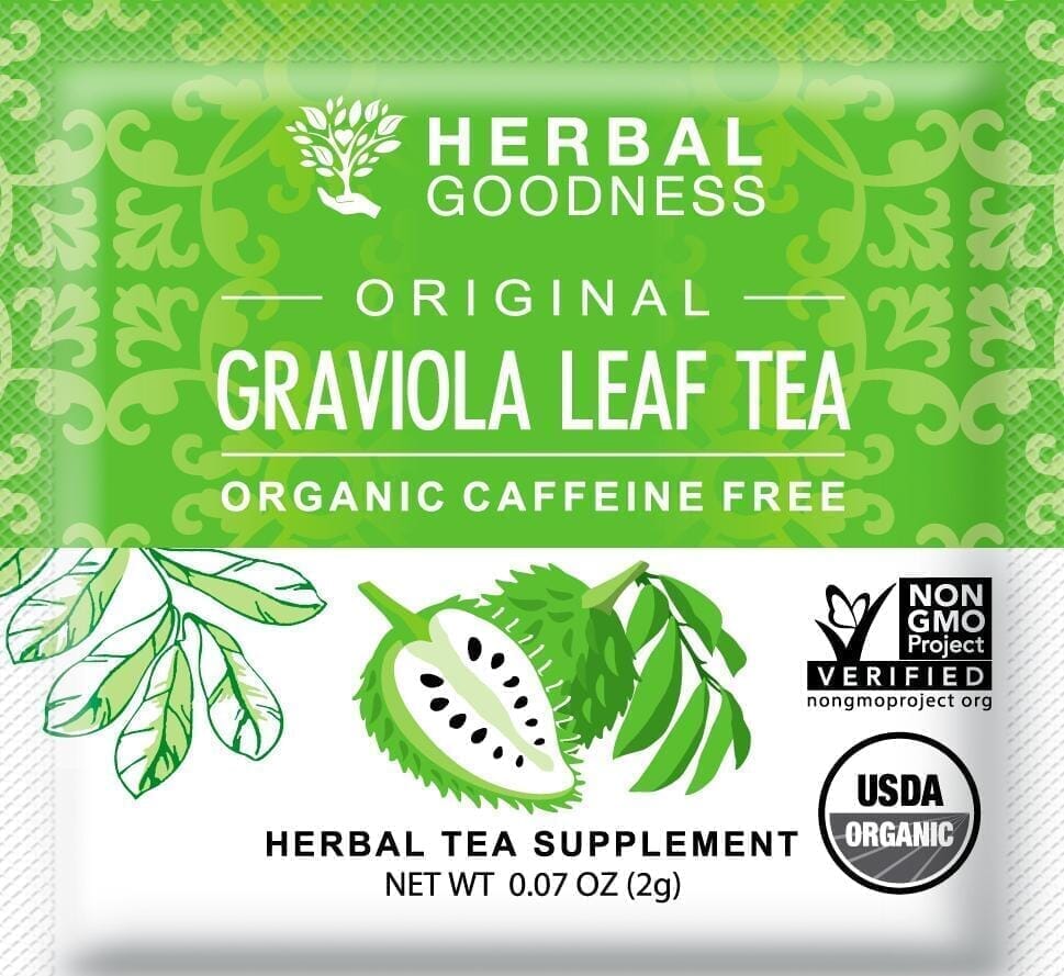 Soursop Leaf Tea - Graviola Extract - Organic Teabags 24/1g - Cell Immunity & Relaxation - Herbal Goodness Tea & Infusions Herbal Goodness 