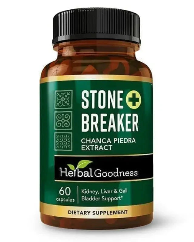 Stone Breaker Plus | Chanca Piedra Extract Capsules - Kidney Gall Bladder & Urinary Track Cleanse 60/600mg Herbal Goodness Capsules Herbal Goodness 60 Caps 