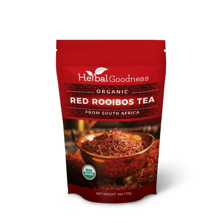 Rooibos Tea - Antioxidants packed Red Rooibos Bush from South Africa - USDA Organic - 8oz pouch - Herbal Goodness